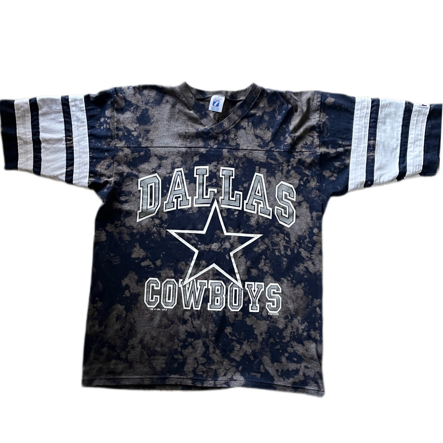 vintage dallas cowboys stripe sleeve tee t shirt nfl football 1995 