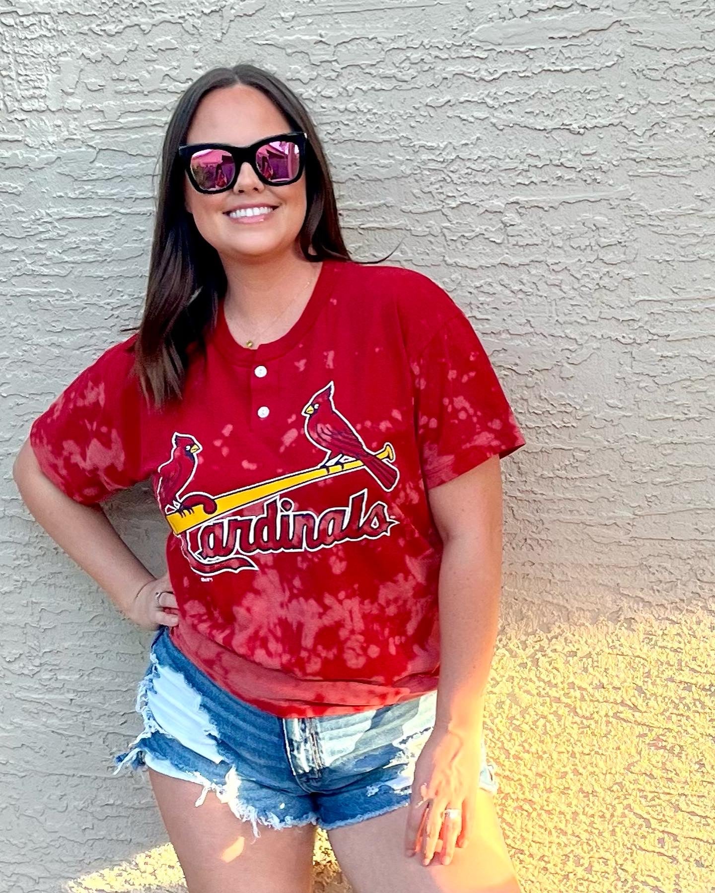 ST LOUIS CARDINALS HENLEY TEE – Vintage Bleacher Bums