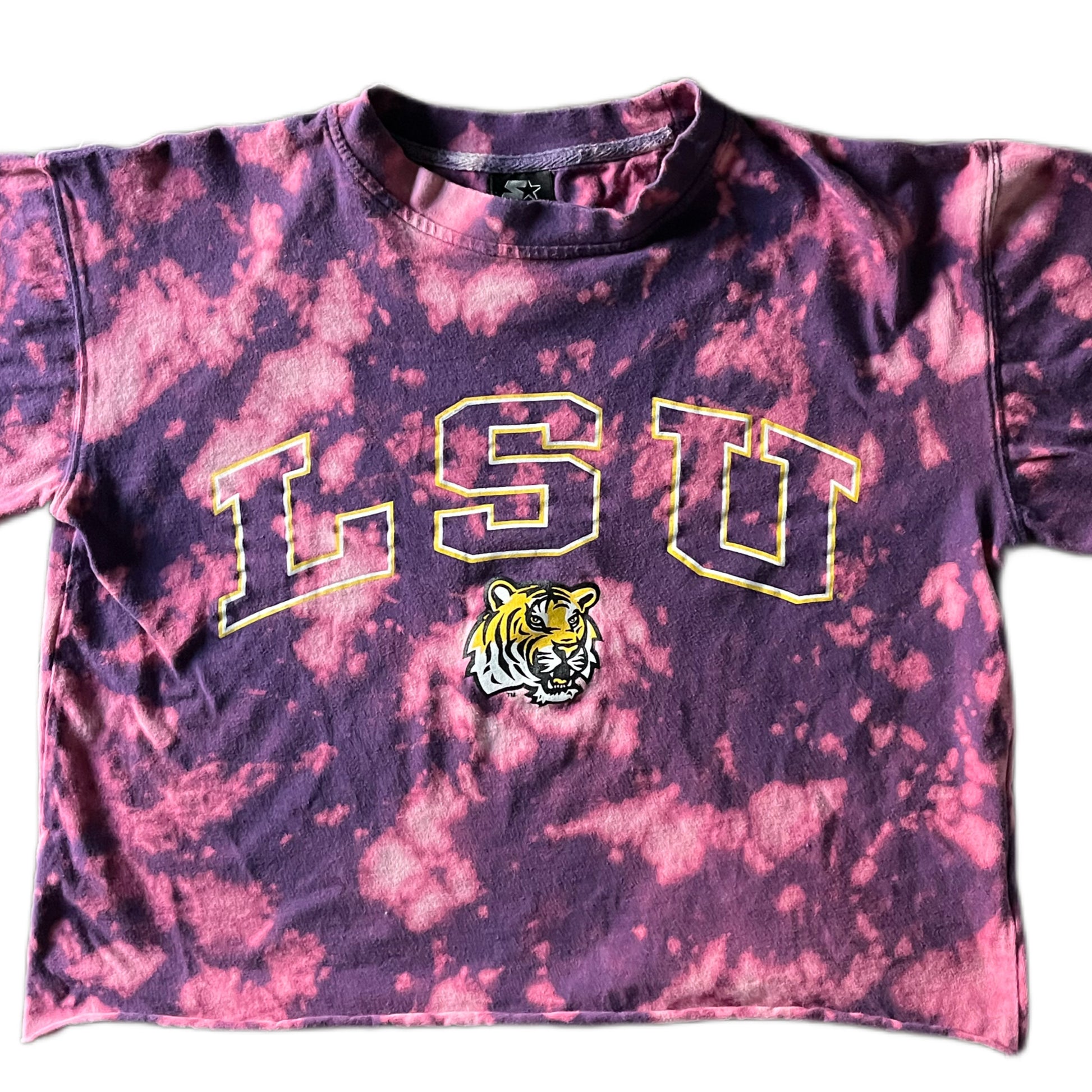 vintage louisiana state university cropped tee shirt lsu college for women