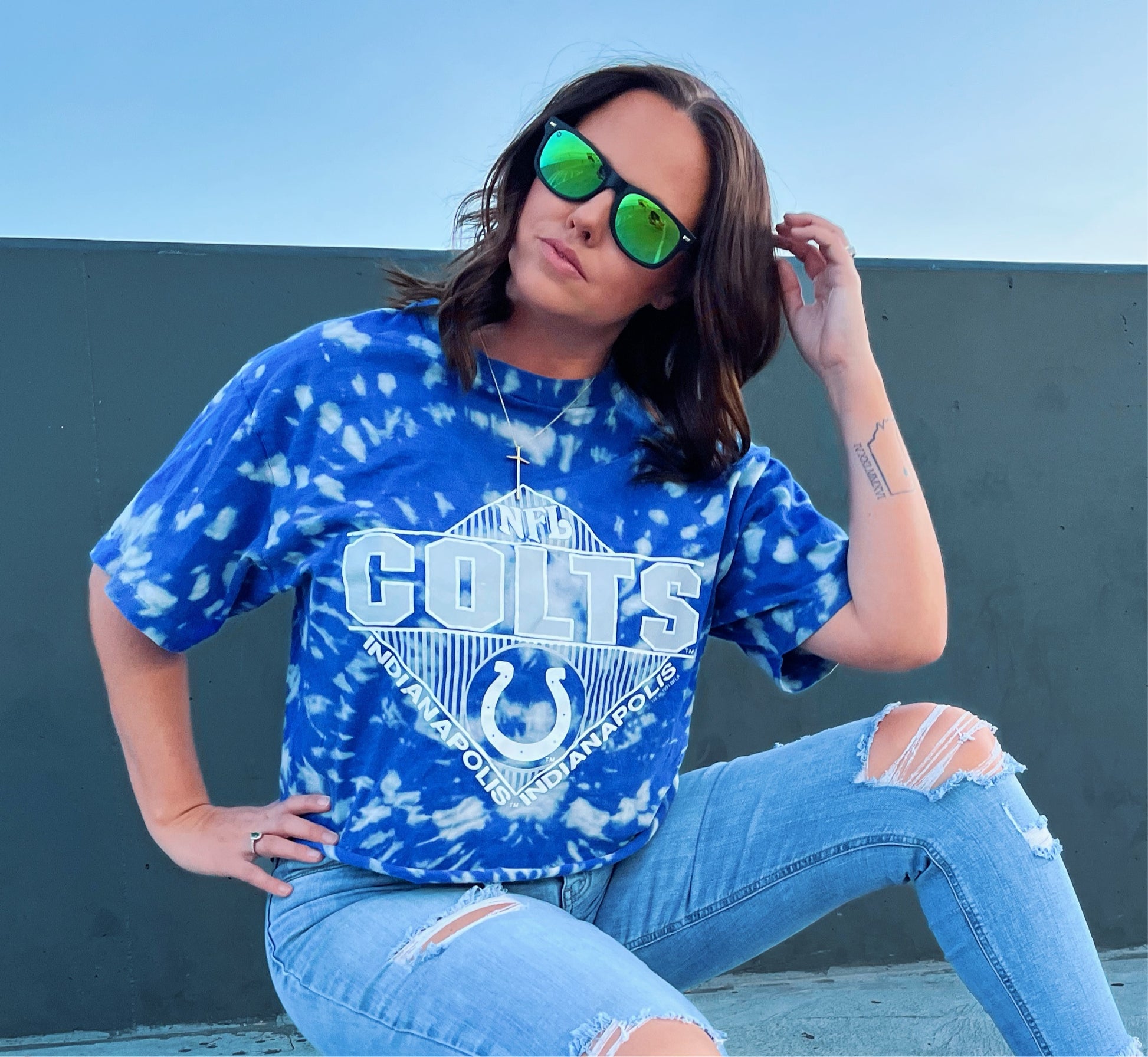 vintage indianapolis colts tee shirt football nfl for women